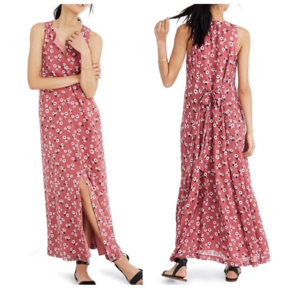 Madewell Tie Waist Maxi Dress in Vintage Daisies